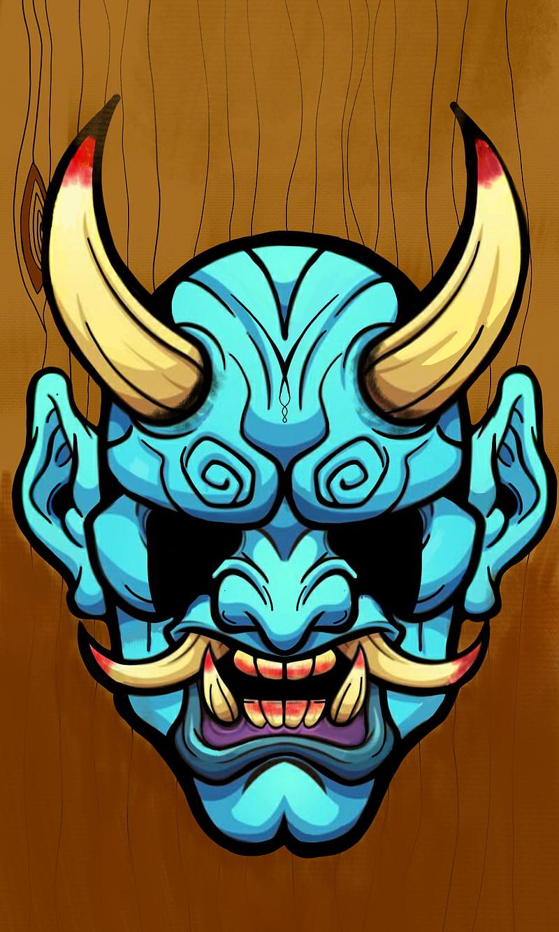 800x1333 Japanese demon, anime, art, demon, desenho, digital, HD phone wallpaper