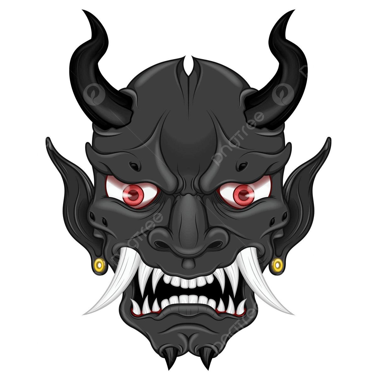 1200x1200 Japanese Demon Oni Demon Japan Mythology Vector, Demon, Japan, Mythology Illustration Background And Wallpaper For Free Download
