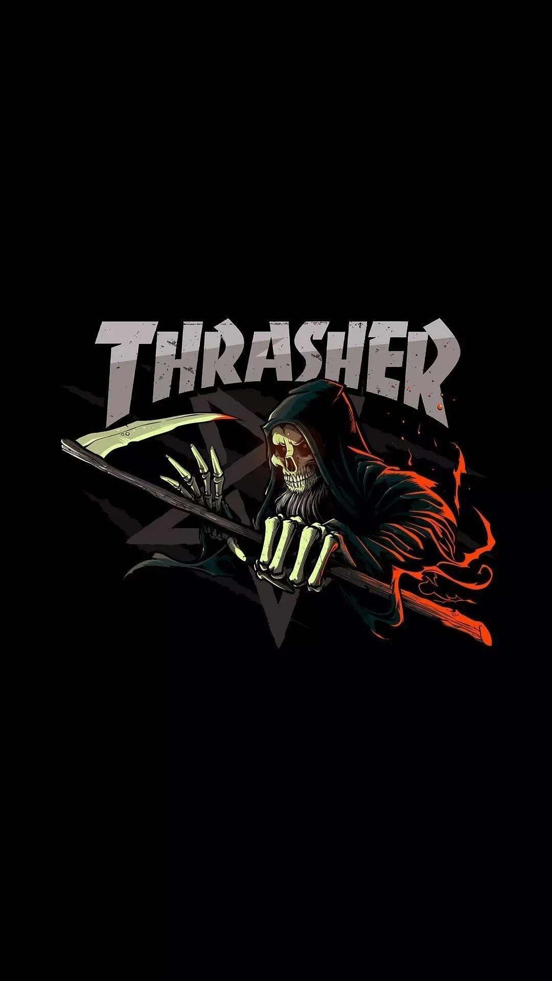 Hình nền Logo Thrasher 1080x1920