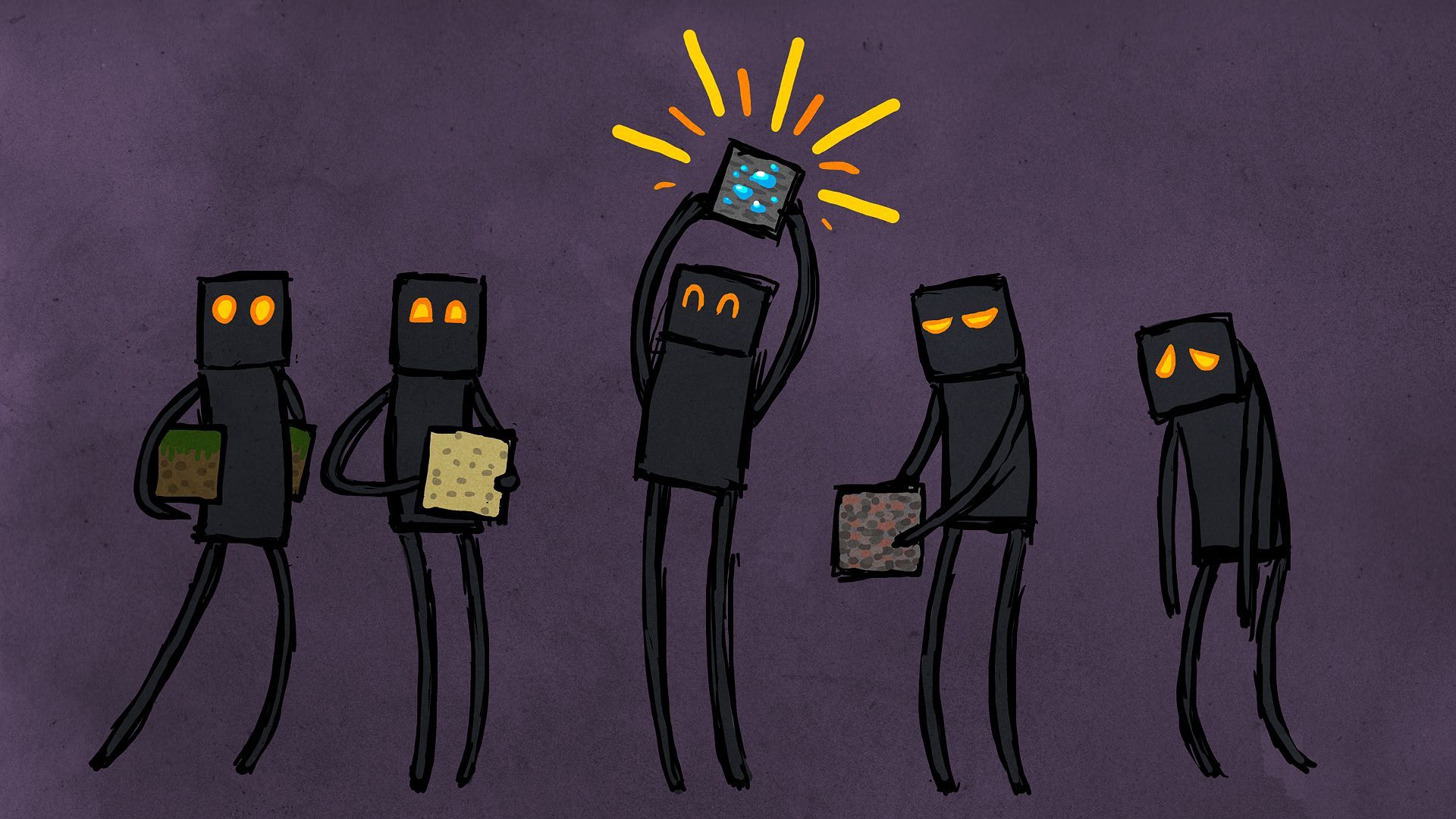 1920x1080 Enderman Ensemble HD Wallpaper