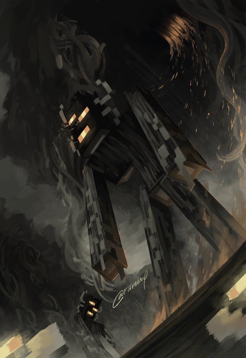 827x1200 Watchtrees #minecraft #minecraftfanart