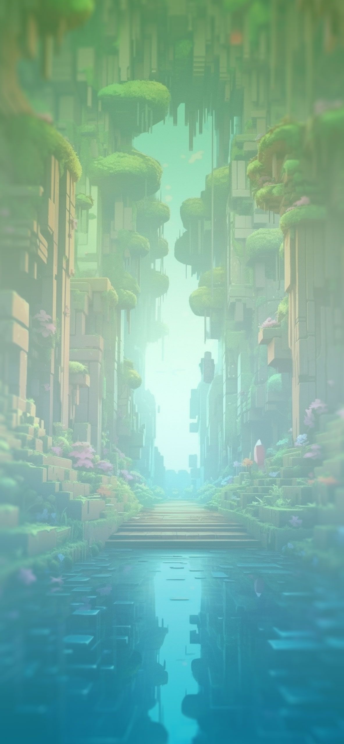 1183x2560 Minecraft Landscape Art Wallpaper Game Wallpaper 4k