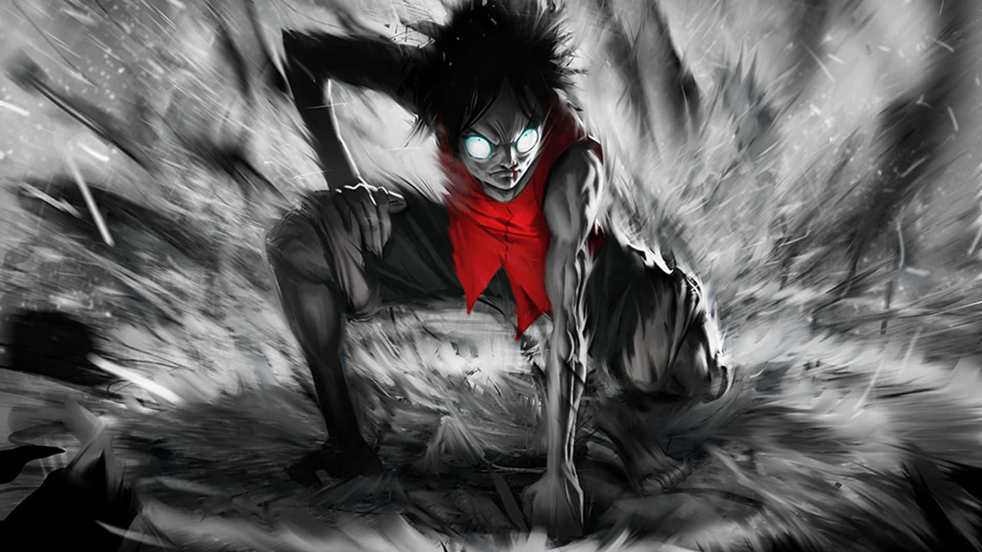 1920x1080 Anime Black And White Wallpaper