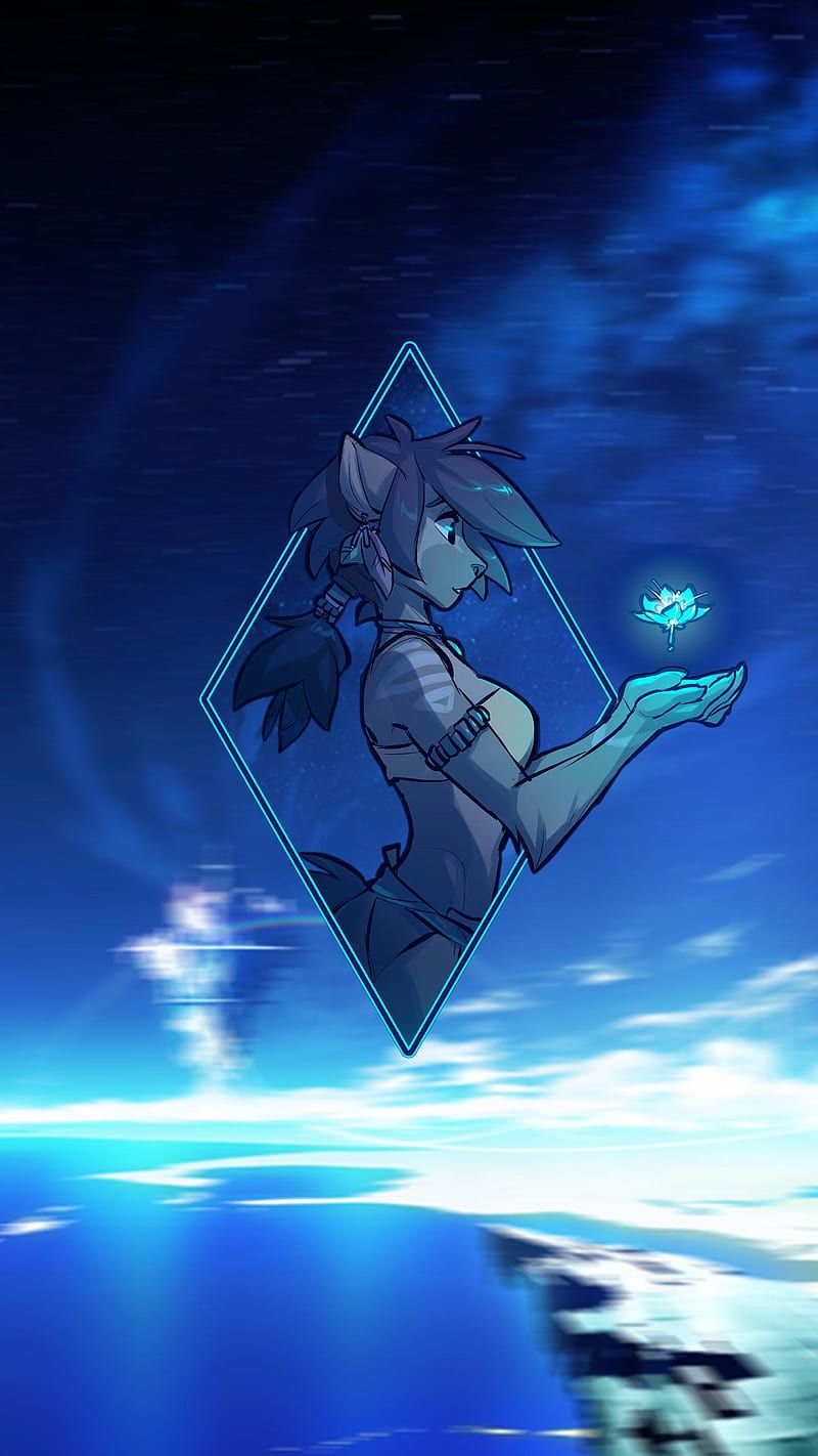 800x1422 Furry Art, girl, nature, pretty, HD phone wallpaper