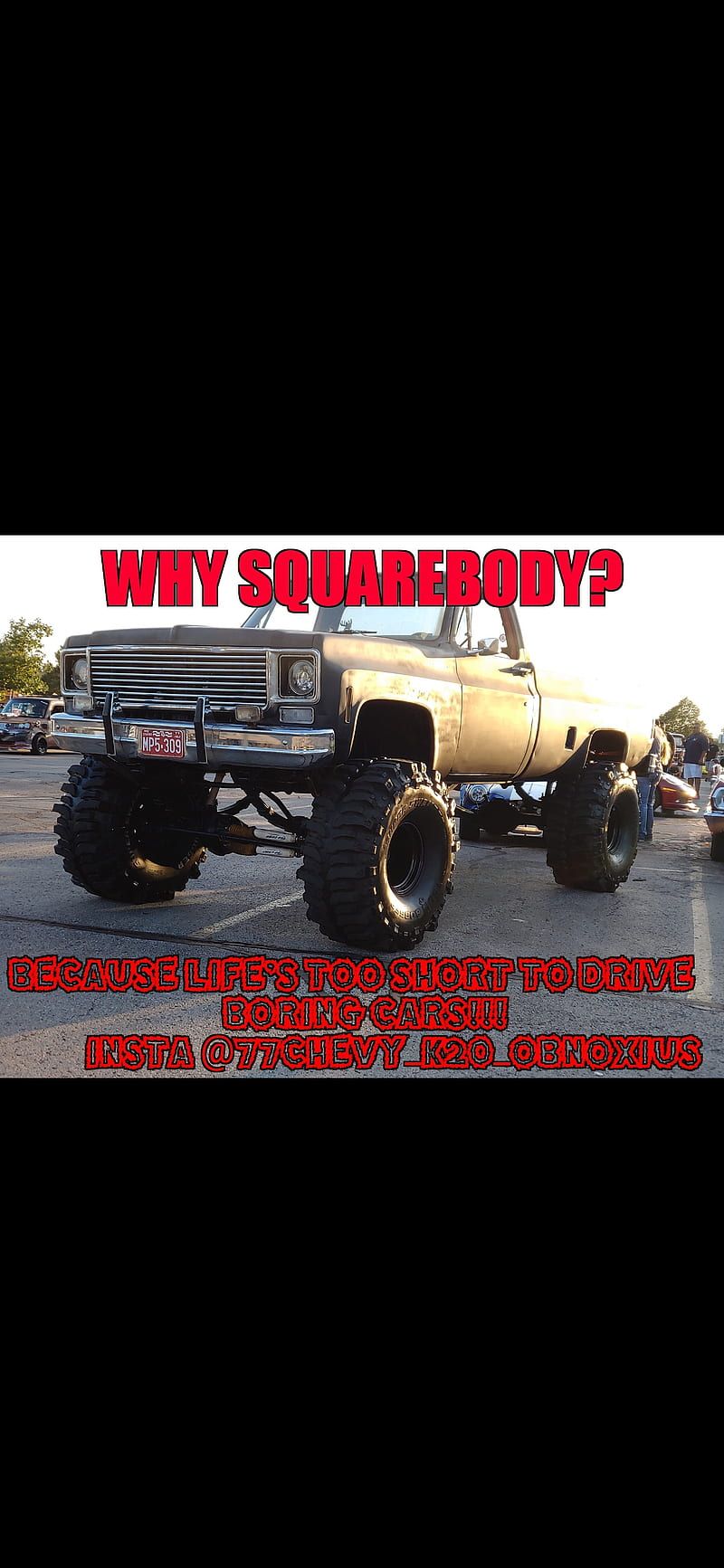 800x1733 Obnoxious chevy 4x carros, chevy, lifted, monster truck, squarebody, HD phone wallpaper