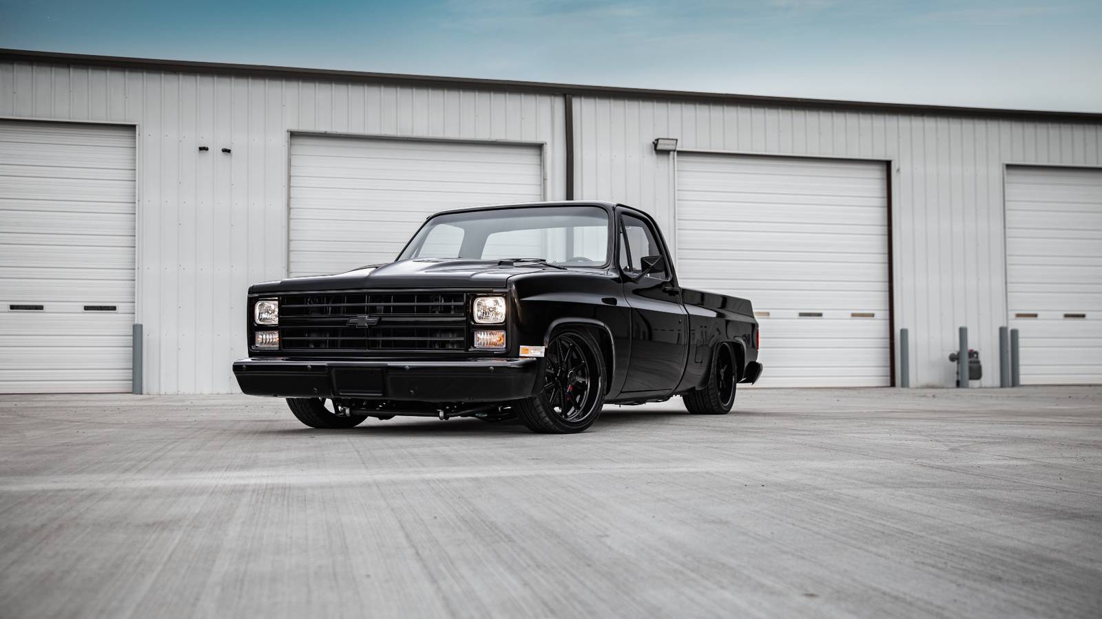 1600x900 This Murdered Out Chevy Square Body By Retro Designs Means Real Business