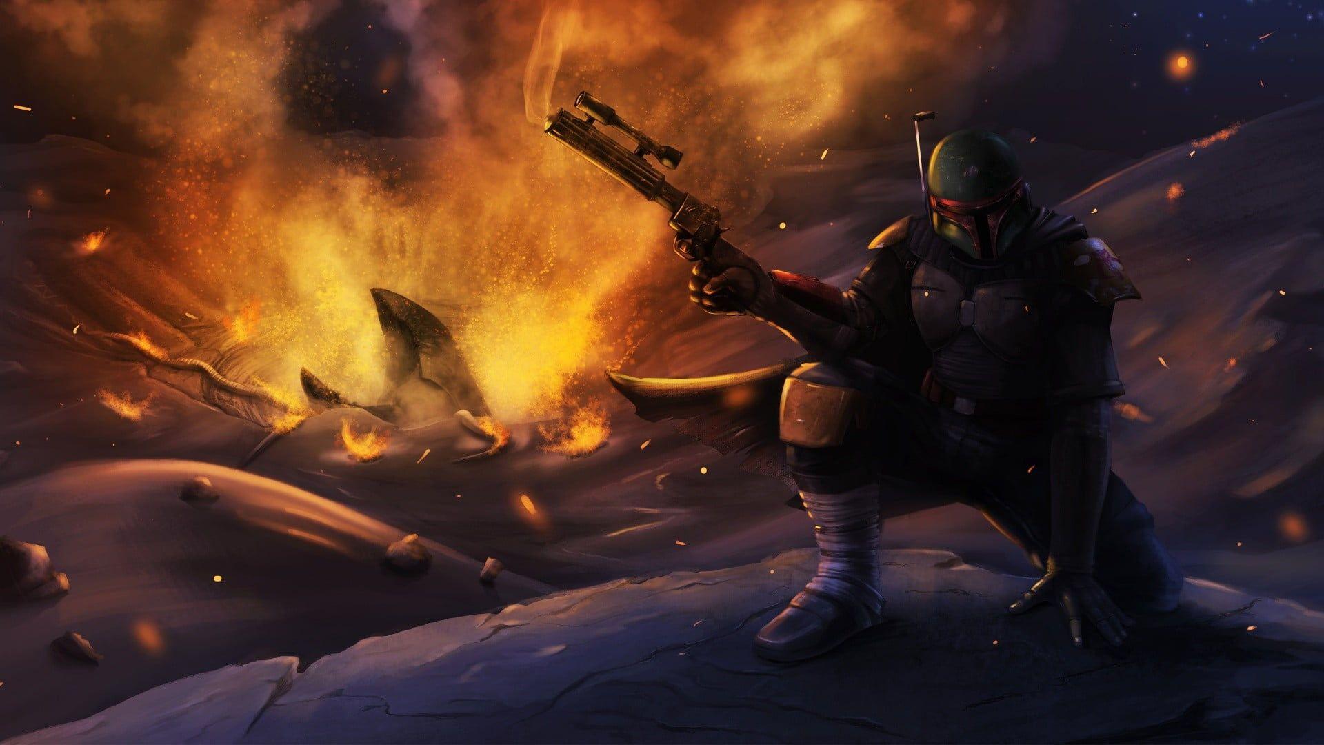 1920x1080 Boba Fett wallpaper, Star Wars, Boba Fett, artwork, concept art HD