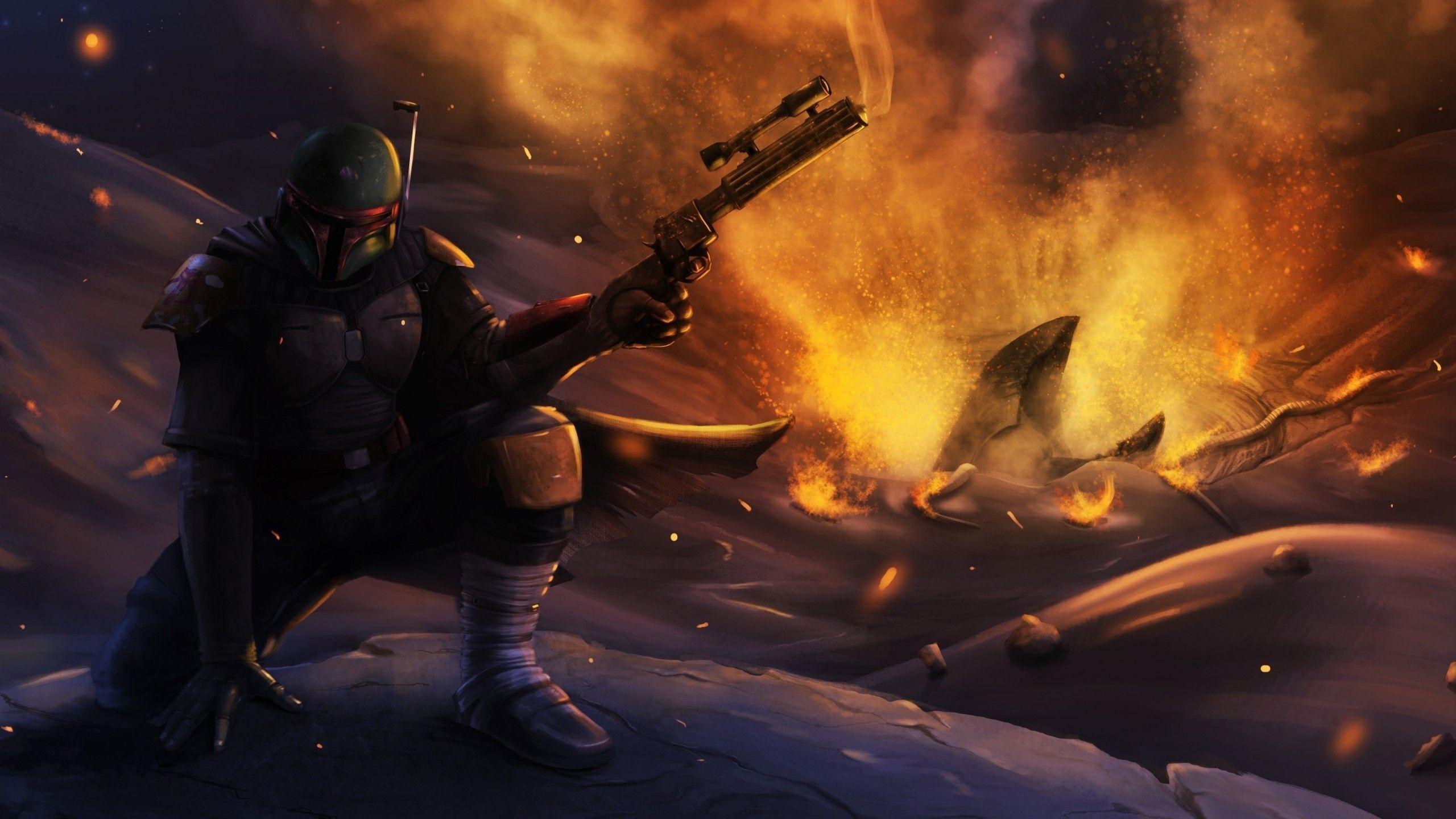 2560x1440 Boba Fett Star Wars 1440P Resolution HD 4k Wallpaper