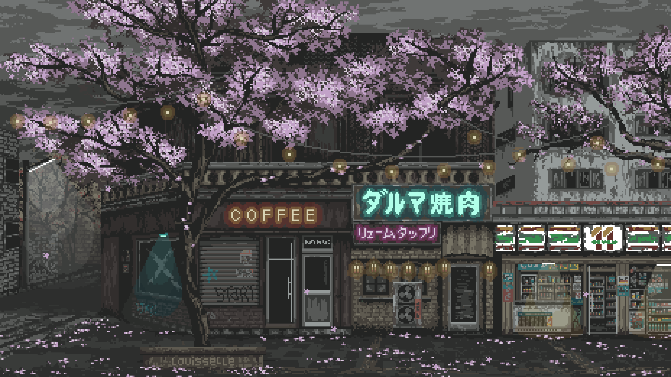 2320x1305 I love making cozy pixel art animations. Here are some of my best works!