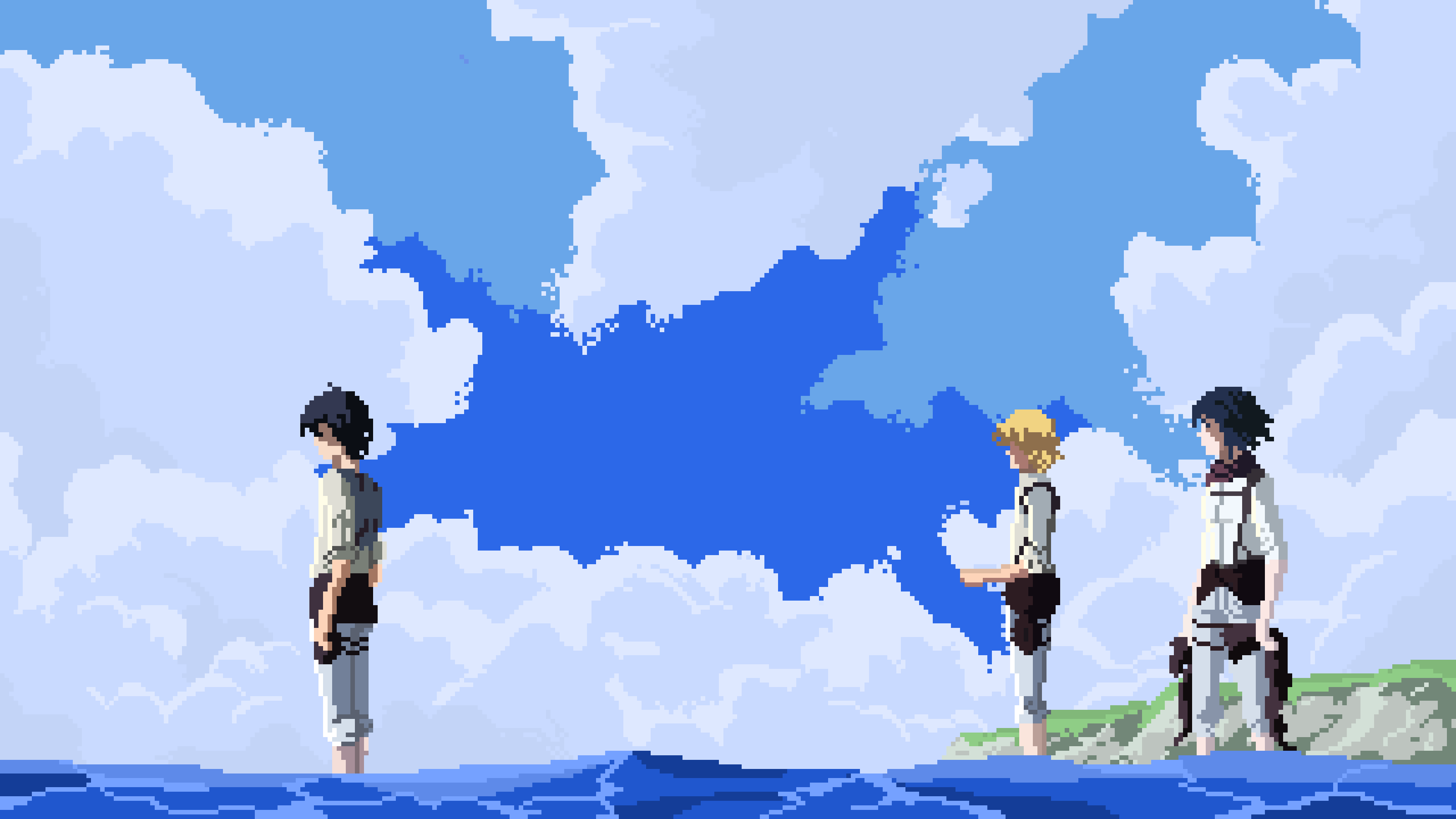 3200x1800 One of my favourite scene drawn in pixel art