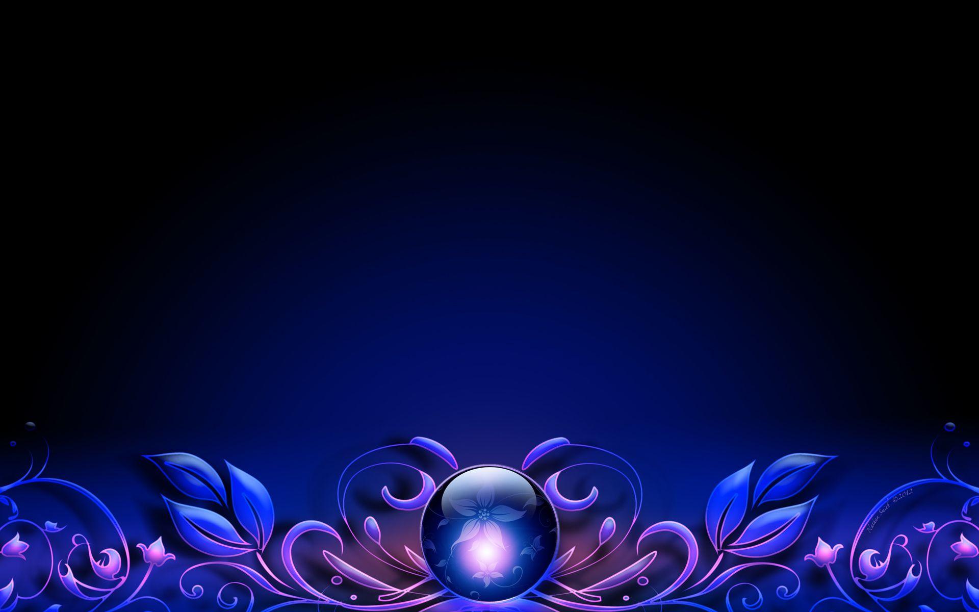 1920x1200 Free download Crystal Ball Flowers Border Wallpaper HD 1920x1200