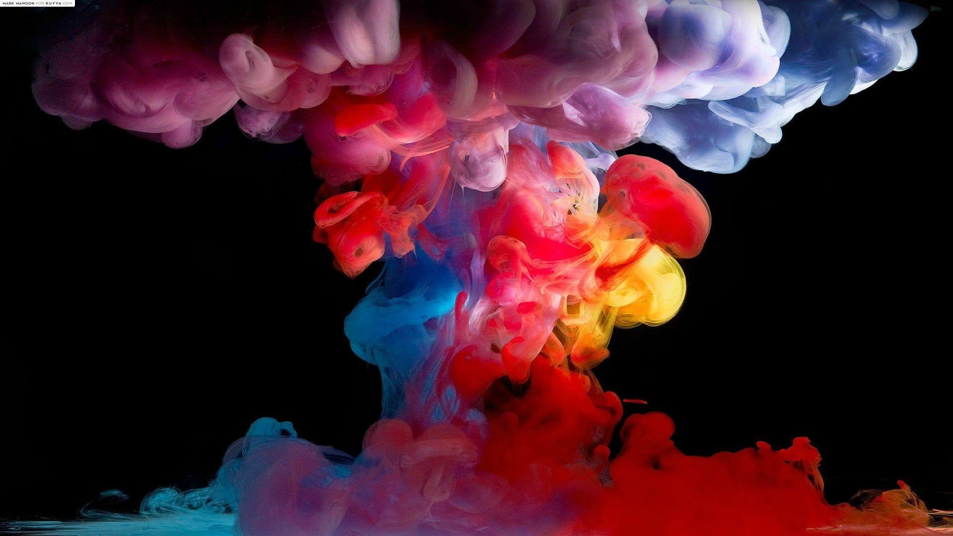 1920x1080 Smoke, Cloud, Background, Rainbow HD wallpaper