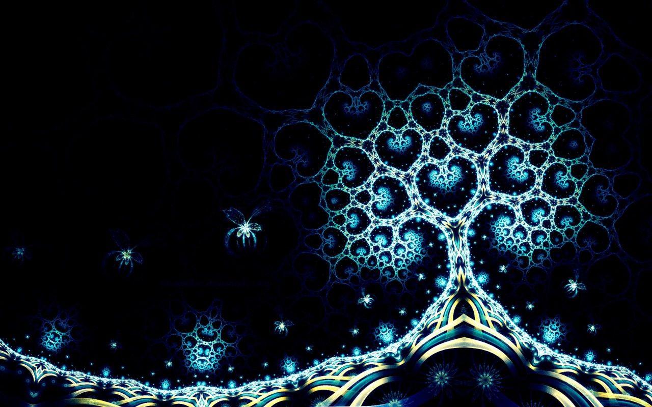 1280x800 Blue Heart Tree wallpaper. Blue Heart Tree