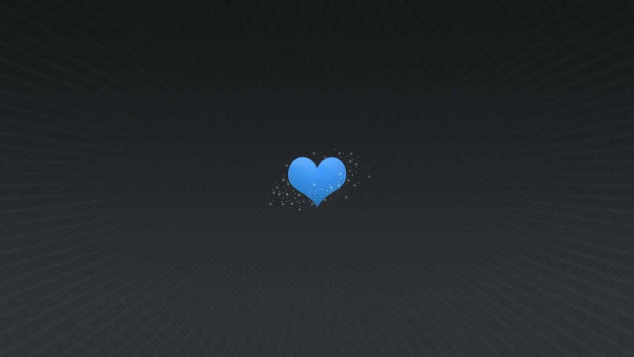 1280x720 Blue Heart desktop PC and Mac wallpaper