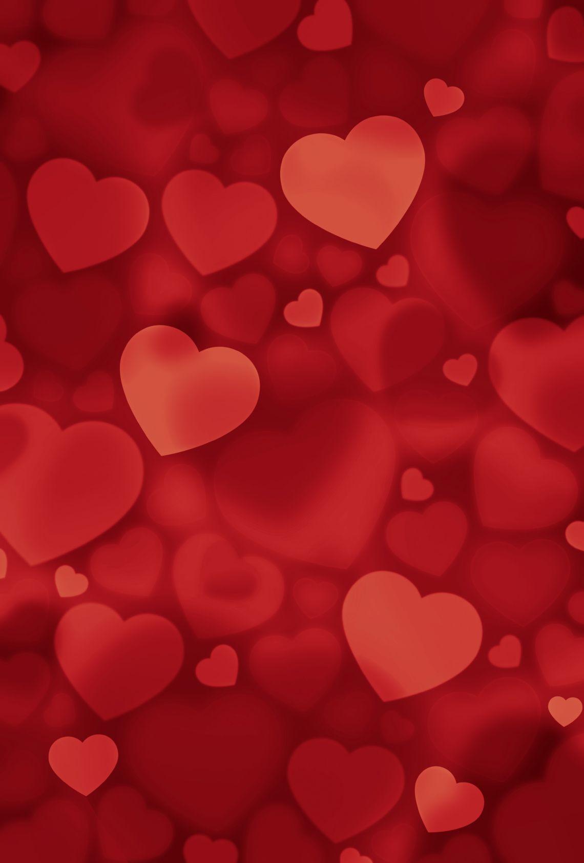 1140x1684 Colorful Valentine Love Heart Wallpaper