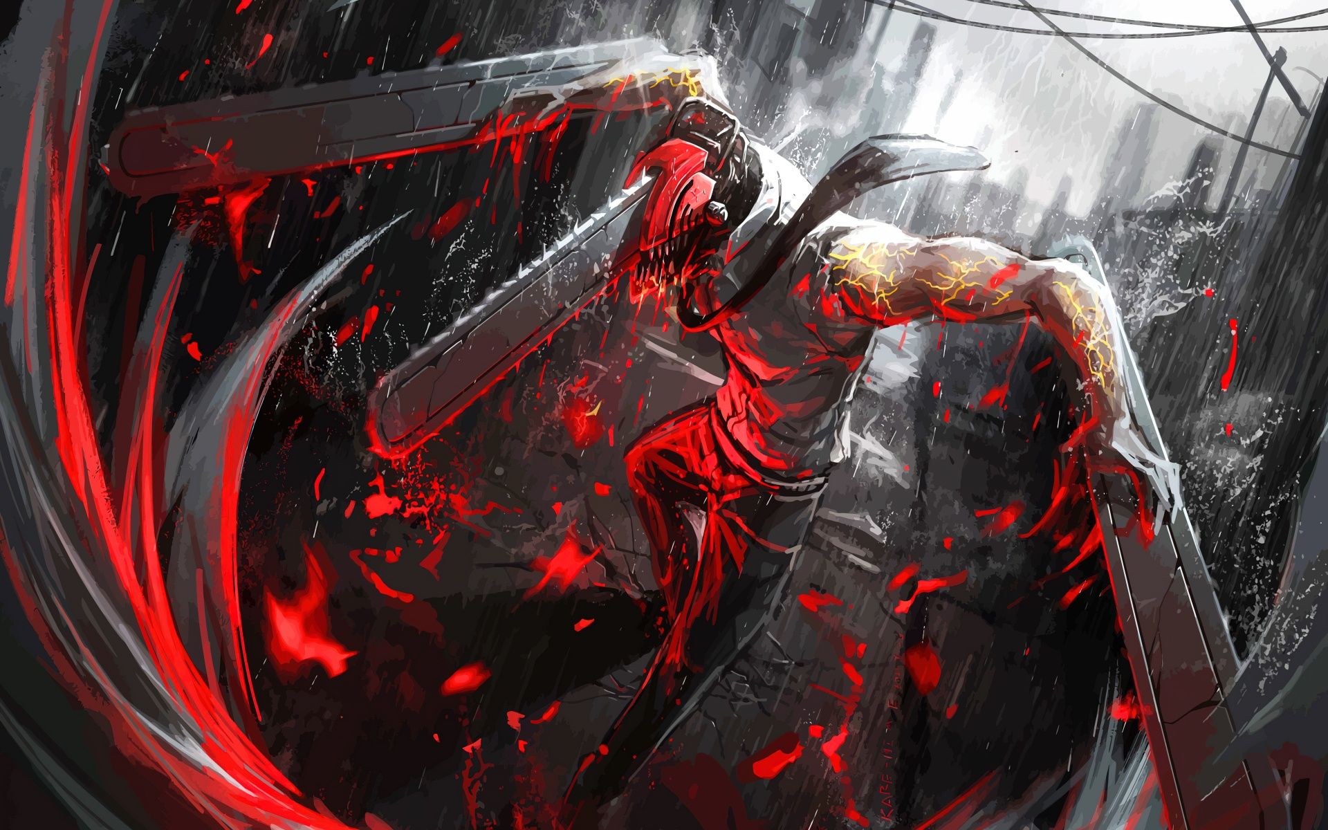 1920x1200 Denji Wallpaper 4K, Manga series, Chainsaw Man