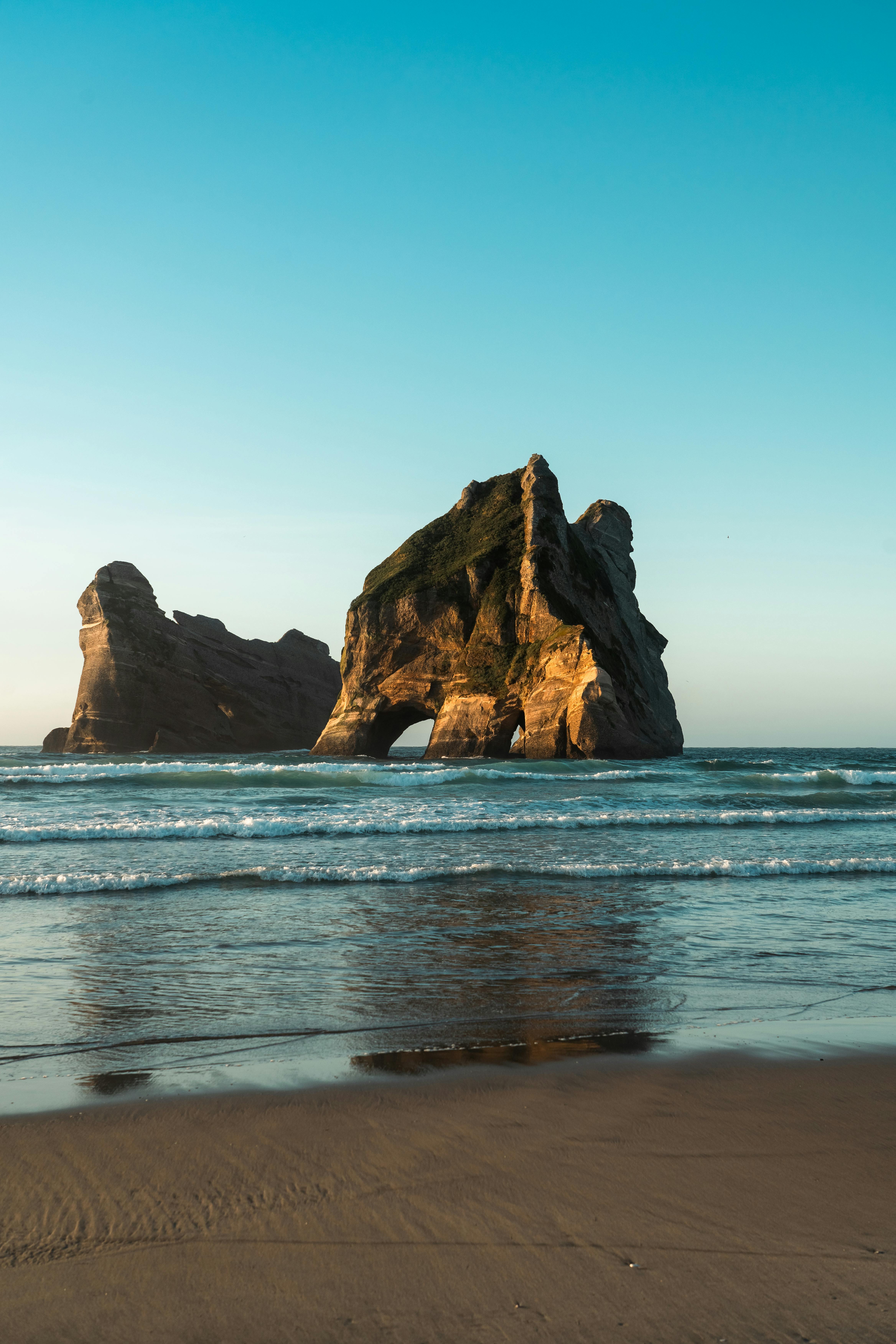 4672x7008 Rock Formations on Beach during Sunset · Free