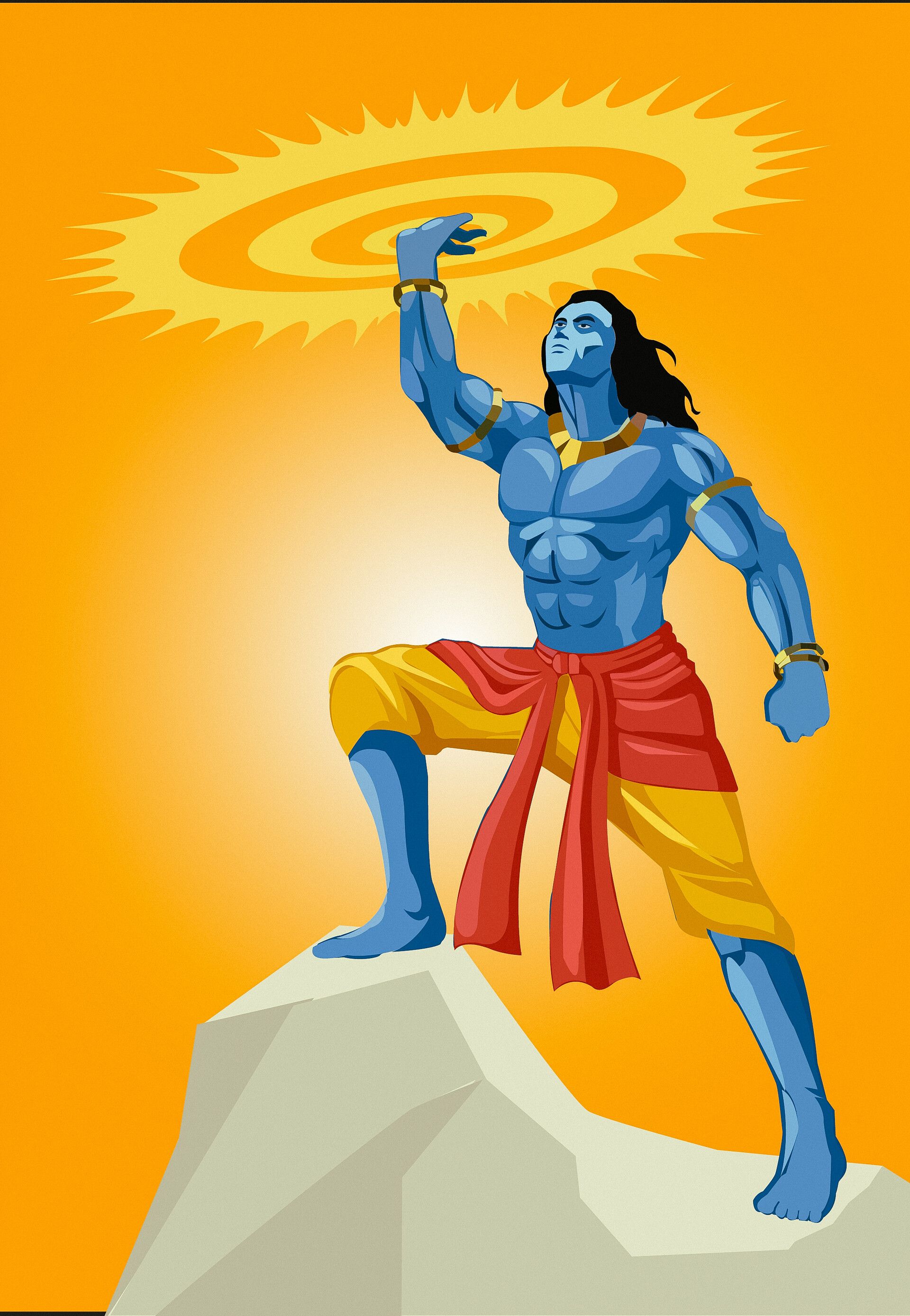 1920x2776 Lord Krishna Vector Art