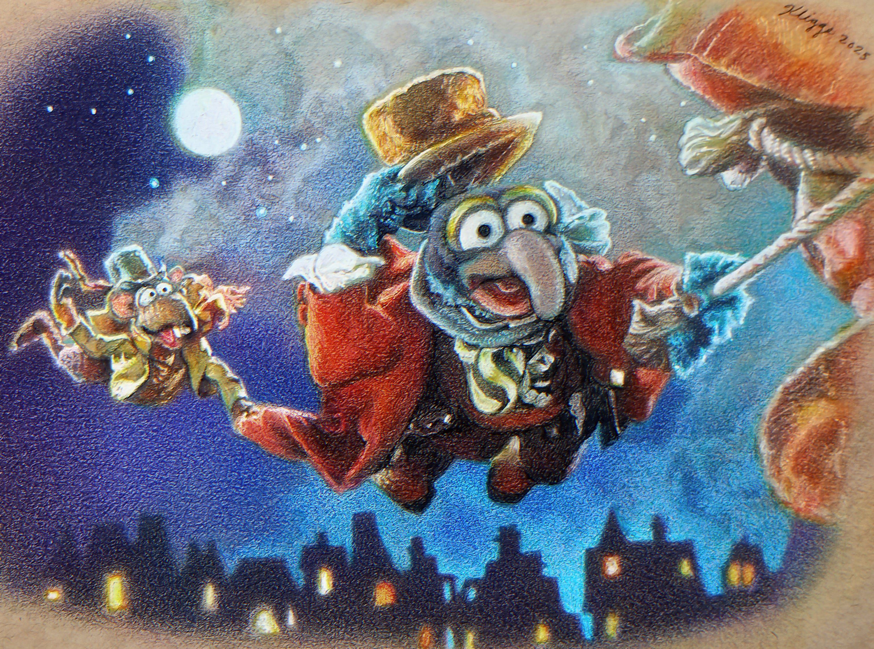 3021x2242 Drawing Muppets Christmas Carol Zoungy Kligge