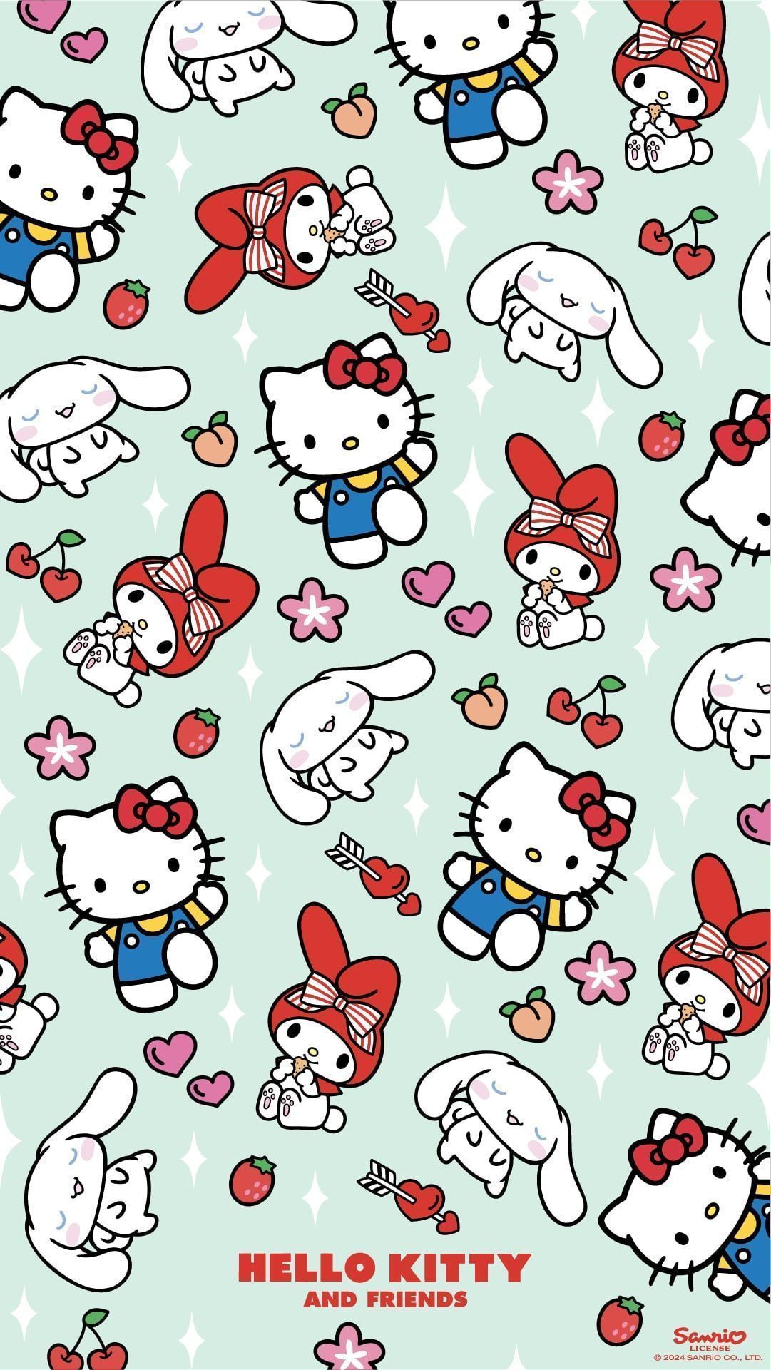 1081x1921 Hello Kitty & Friends Phone Wallpaper