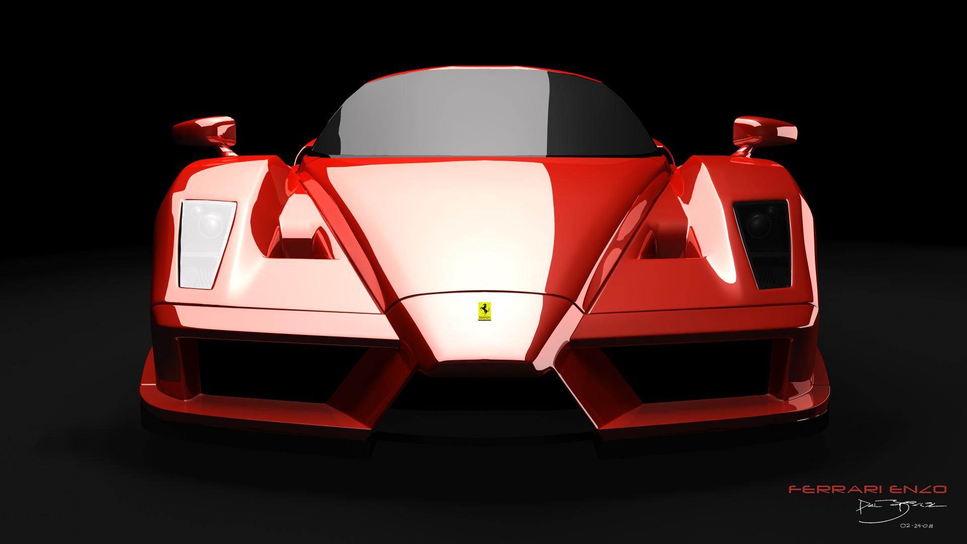1920x1080 Red Ferrari Enzo Front Wallpaper