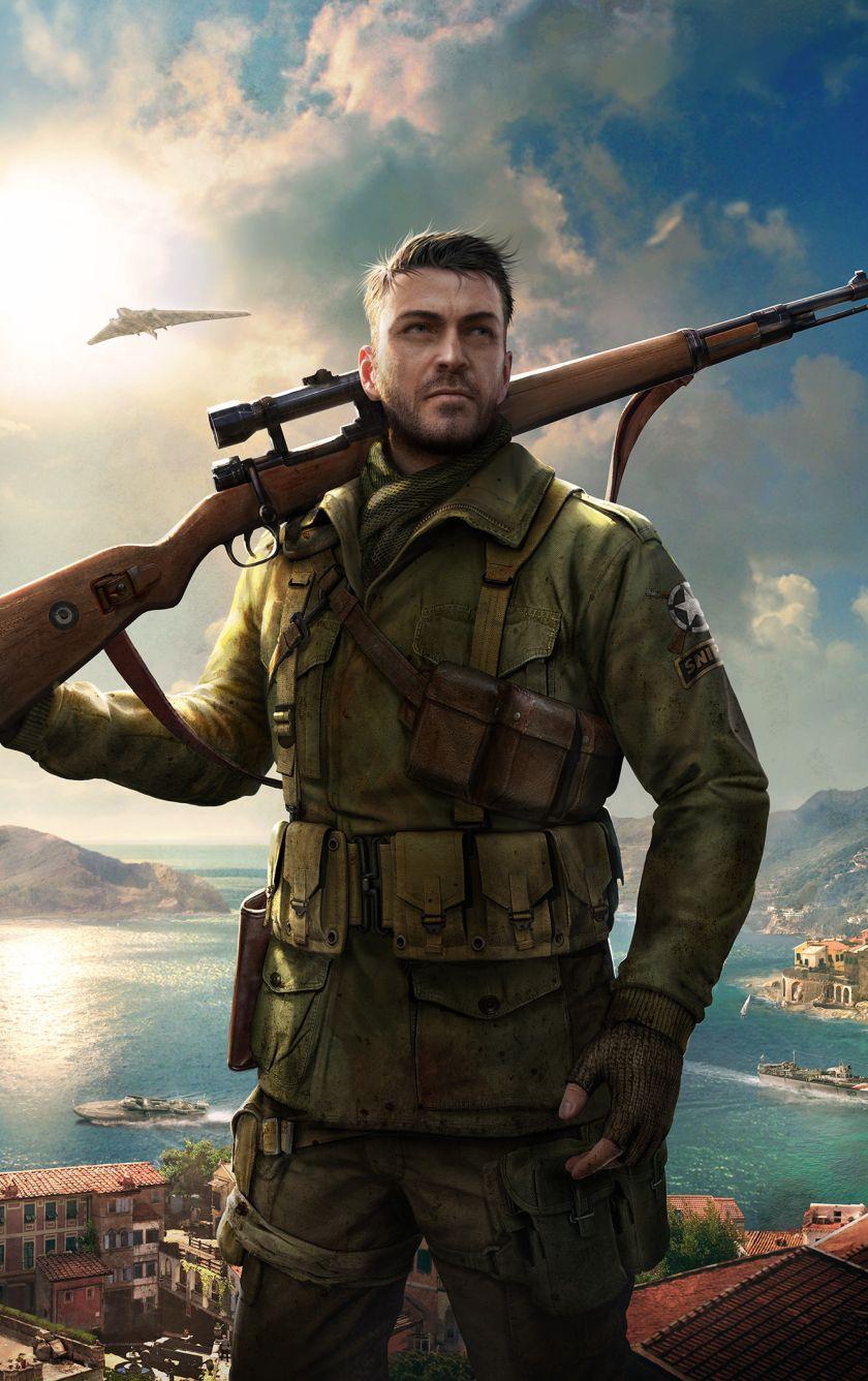 840x1336 sniper elite soldiers, guns 840x1336 Resolution