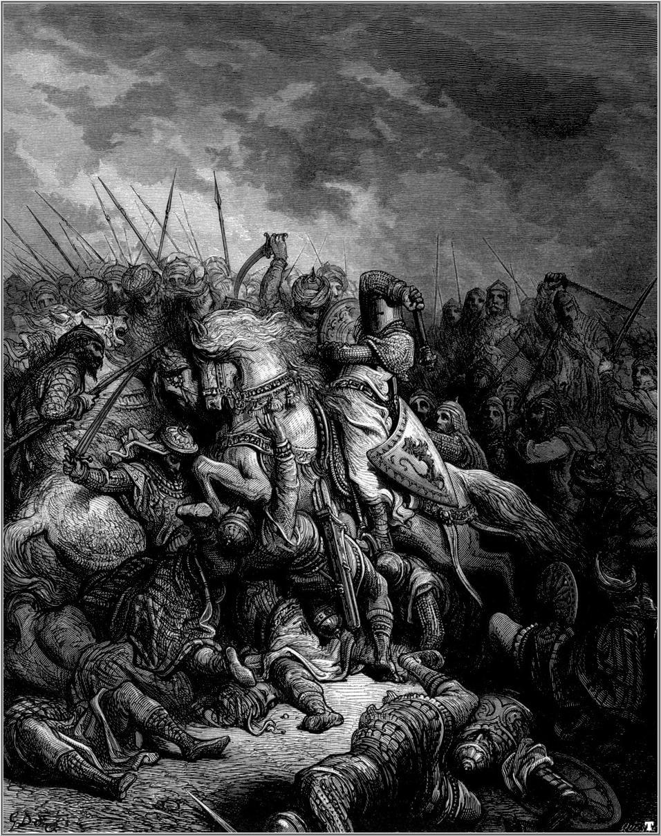 956x1210 Gustave dore crusades richard and saladin at the battle