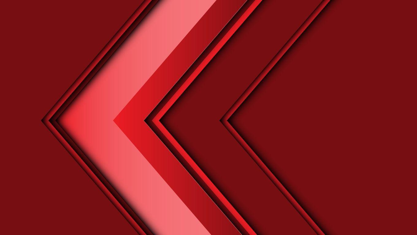 1360x768 Red Artistic Left Arrow Desktop Laptop HD Wallpaper, HD