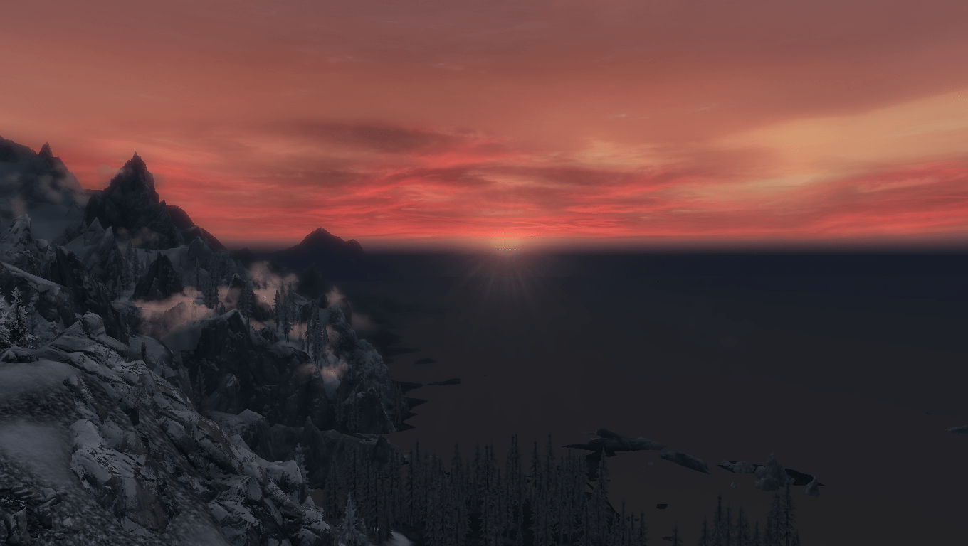 1360x768 p. wallpaper v.1.9 png, Sunset over