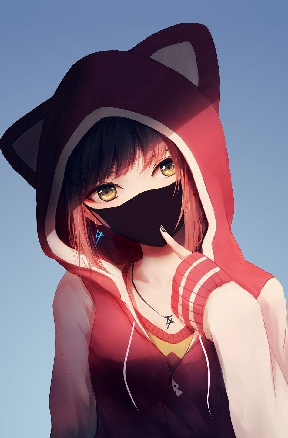 950x1440 kumpulan materi pelajaran dan contoh soal 7: Anime Face Mask Wallpaper
