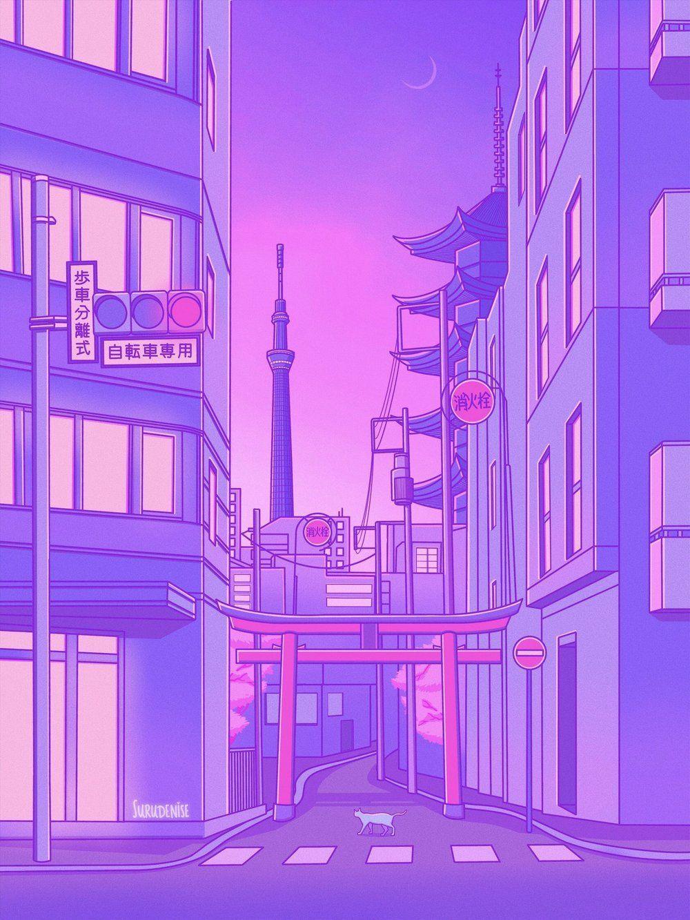 Purple pc anime HD wallpapers  Pxfuel