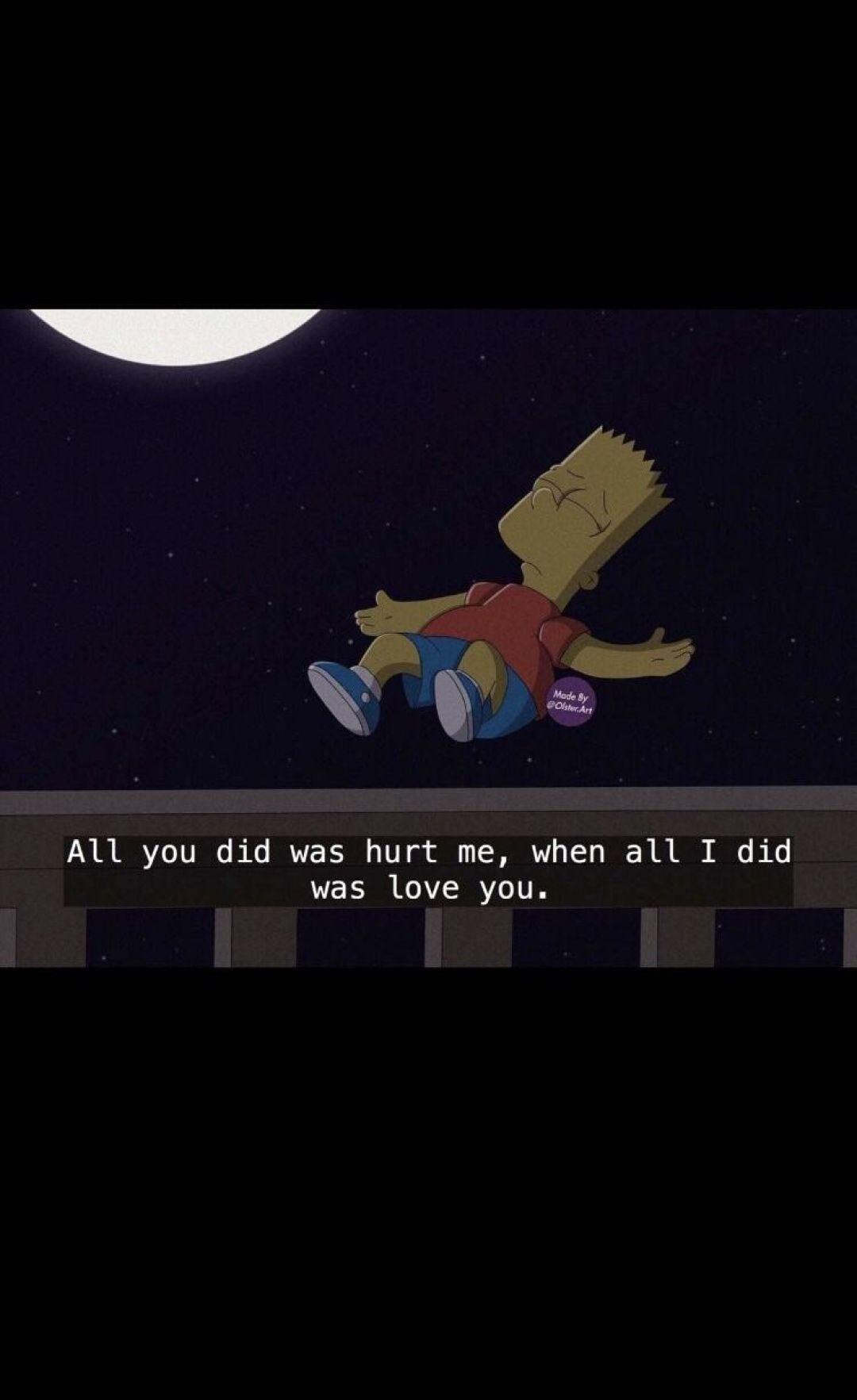 1080x1765 Sad Aesthetic Quote - Sad Quote Bart Simpson - Hình nền 1080x1765