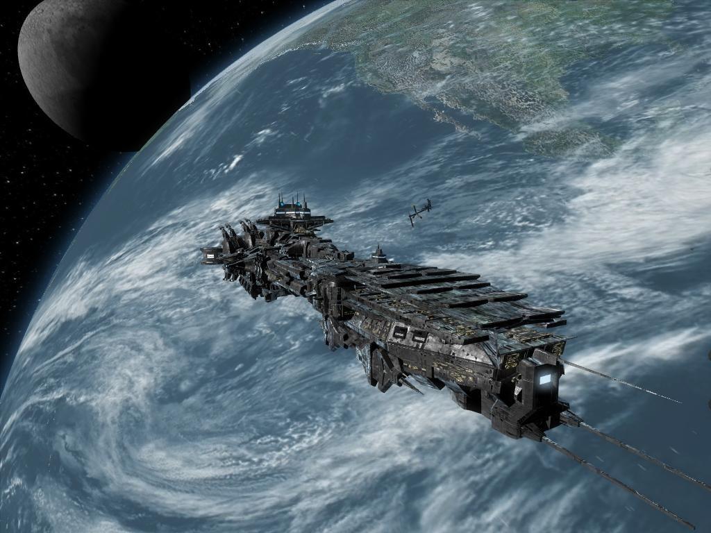1024x768 Spaceship Sci Fi Wallpaper