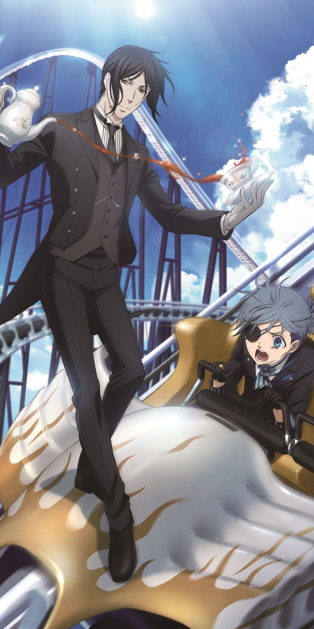 1080x2160 Download 1080x2160 Kuroshitsuji, Sebastian Michaelis, Ciel