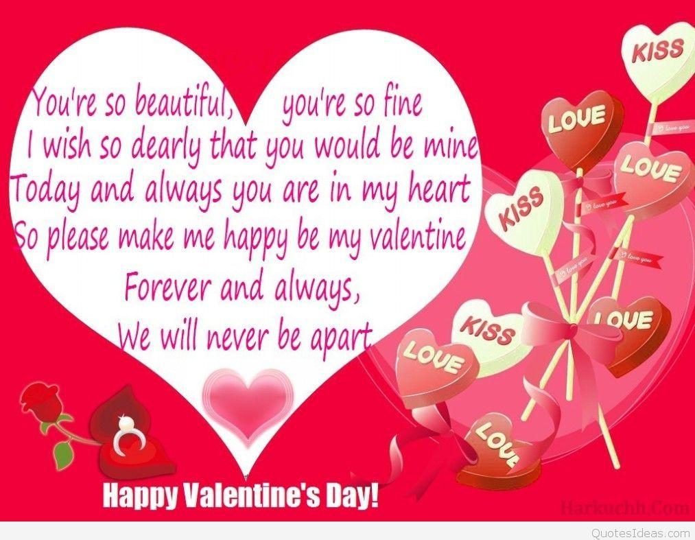 1013x787 Wallpaper love Happy Valentine's day wish message card 2016