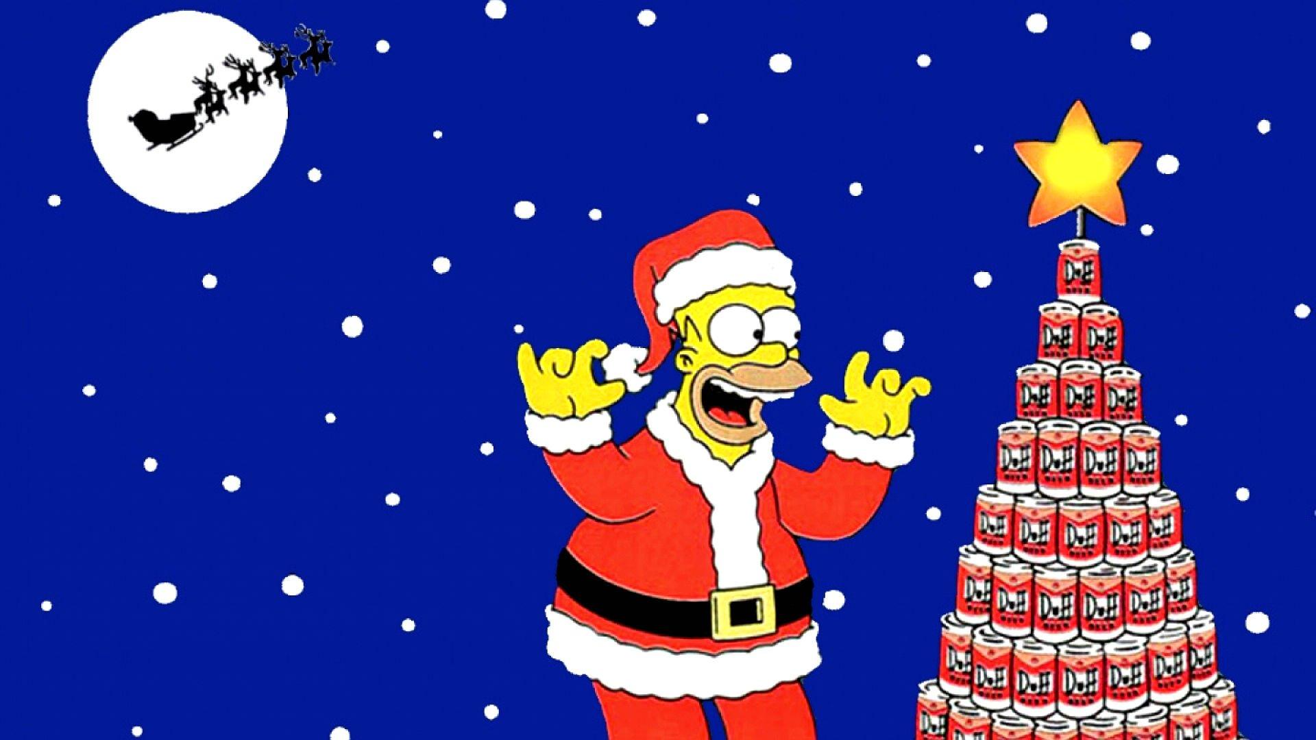 Hintergrundbilder Illustration Karikatur Die Simpsons Weihnachten ...