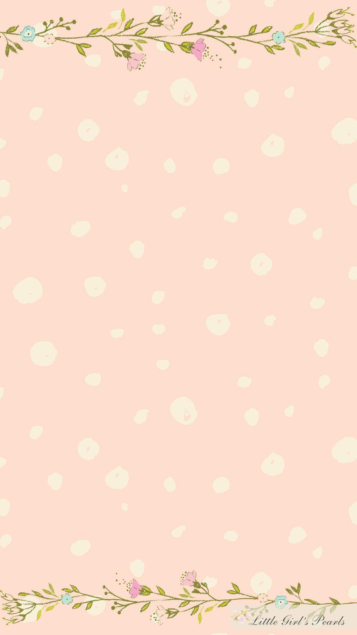 1242x2208 Be Mine Floral Mouse Phone Wallpaper. Little Girls Pearls