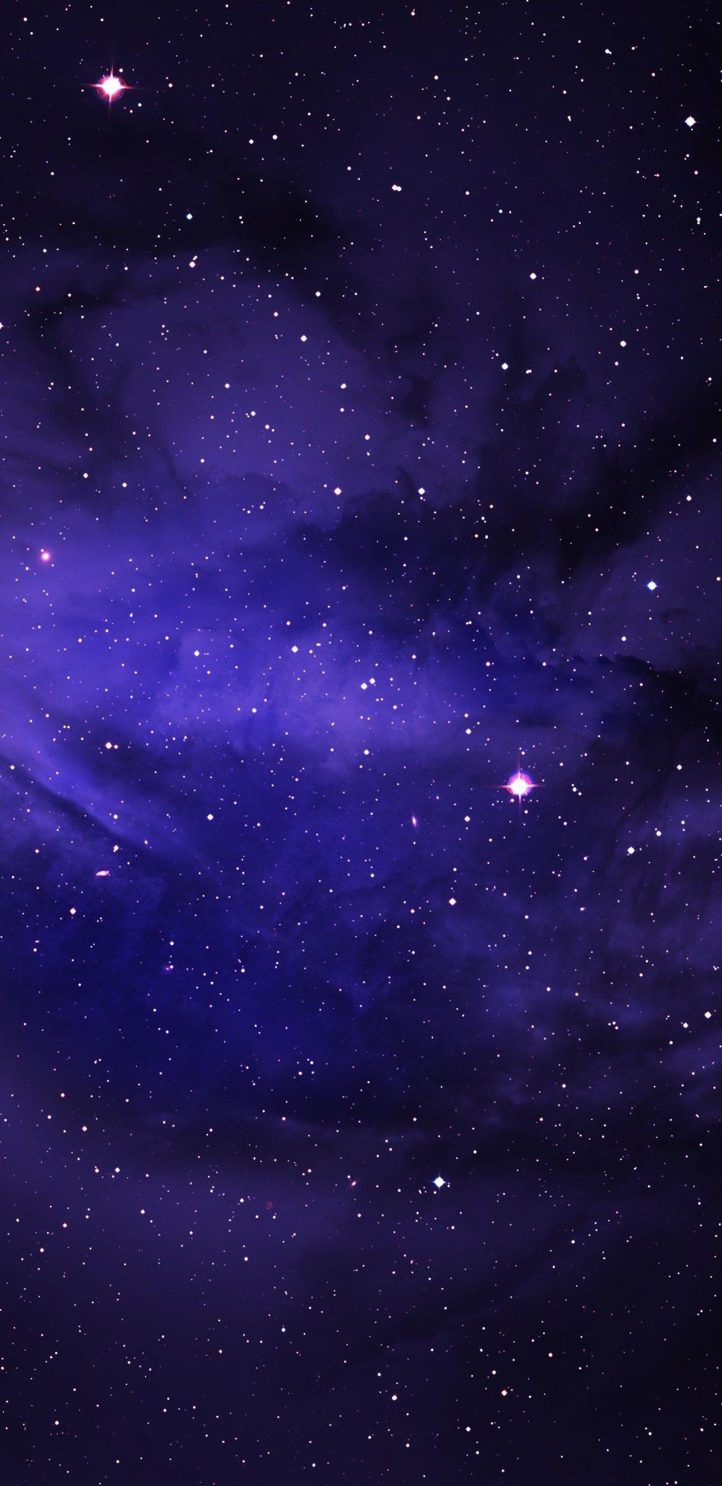 1440x2960 Space Stars Purple Sky Samsung Galaxy Note S S8
