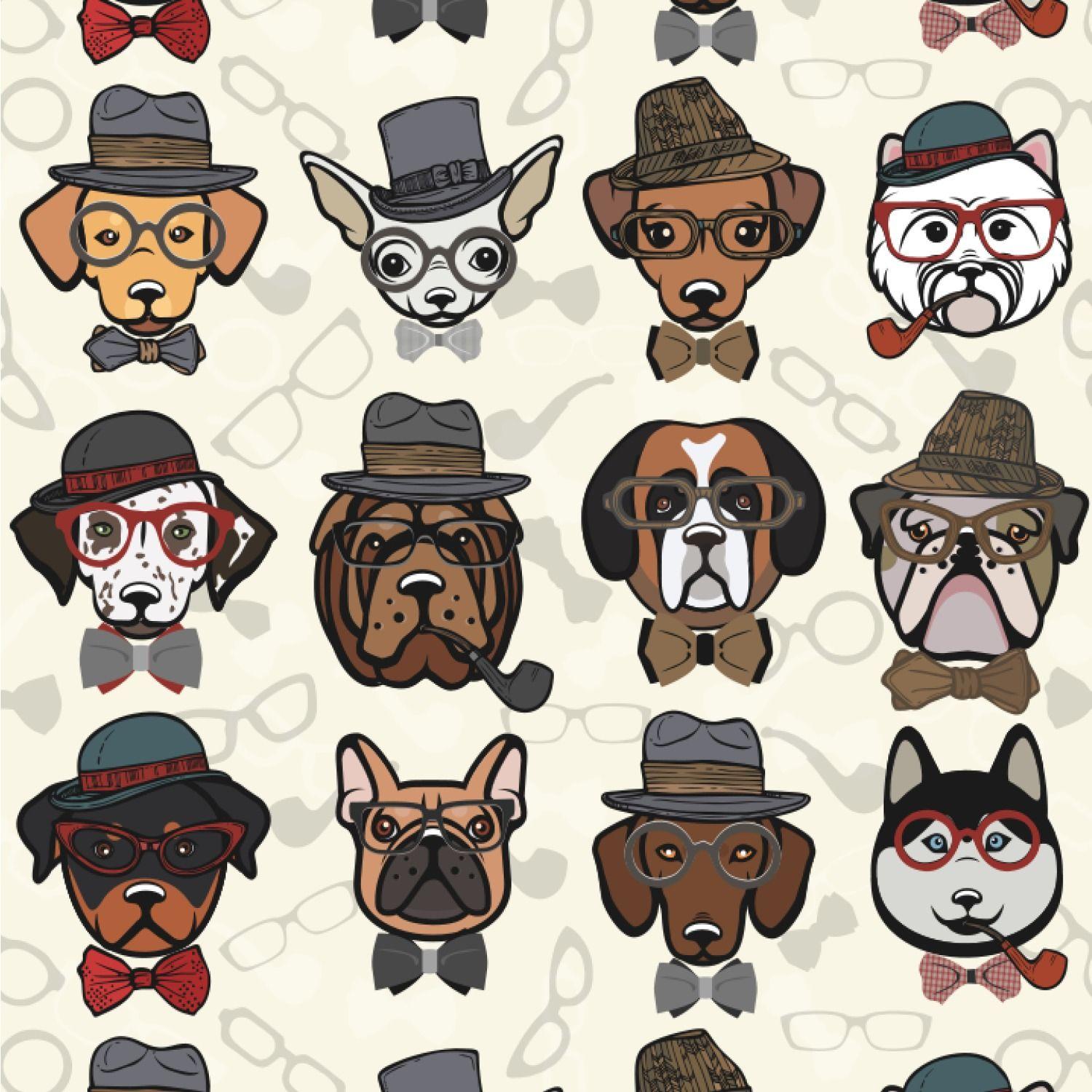 1500x1500 Other. Image: Hipster Dog Wallpaper