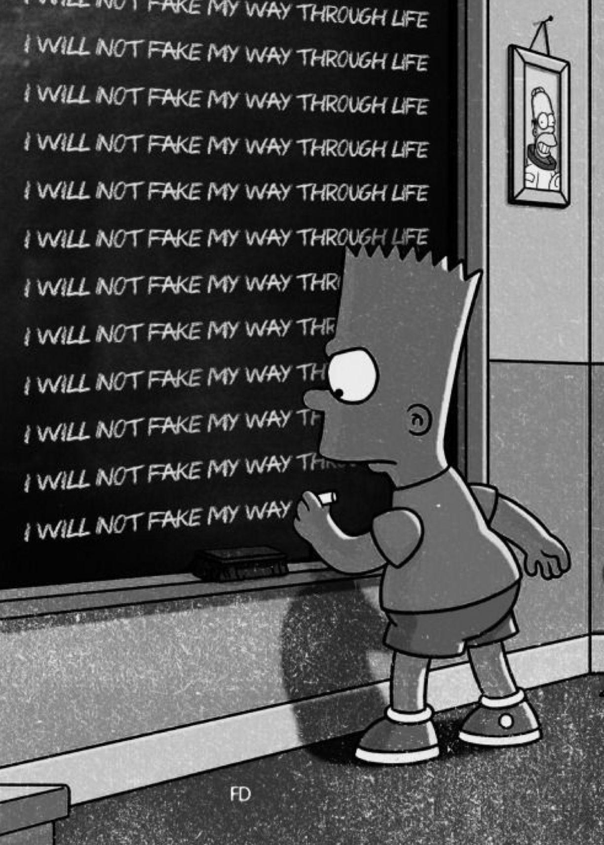 Depressed Bart Simpson Wallpapers Top Free Depressed Bart Simpson Backgrounds Wallpaperaccess