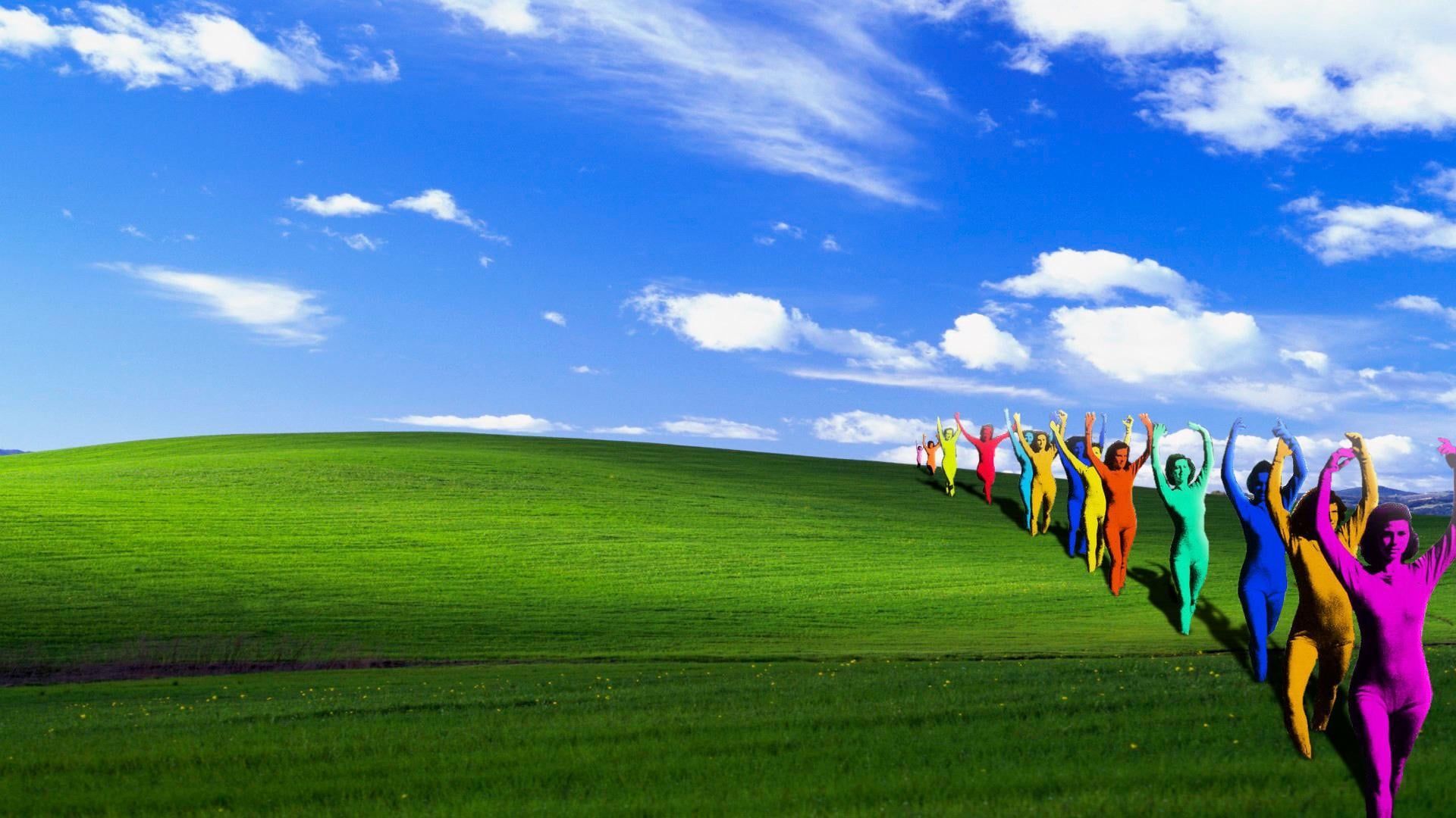 1920x1080 Windows XP Wallpaper with Tv Girl created