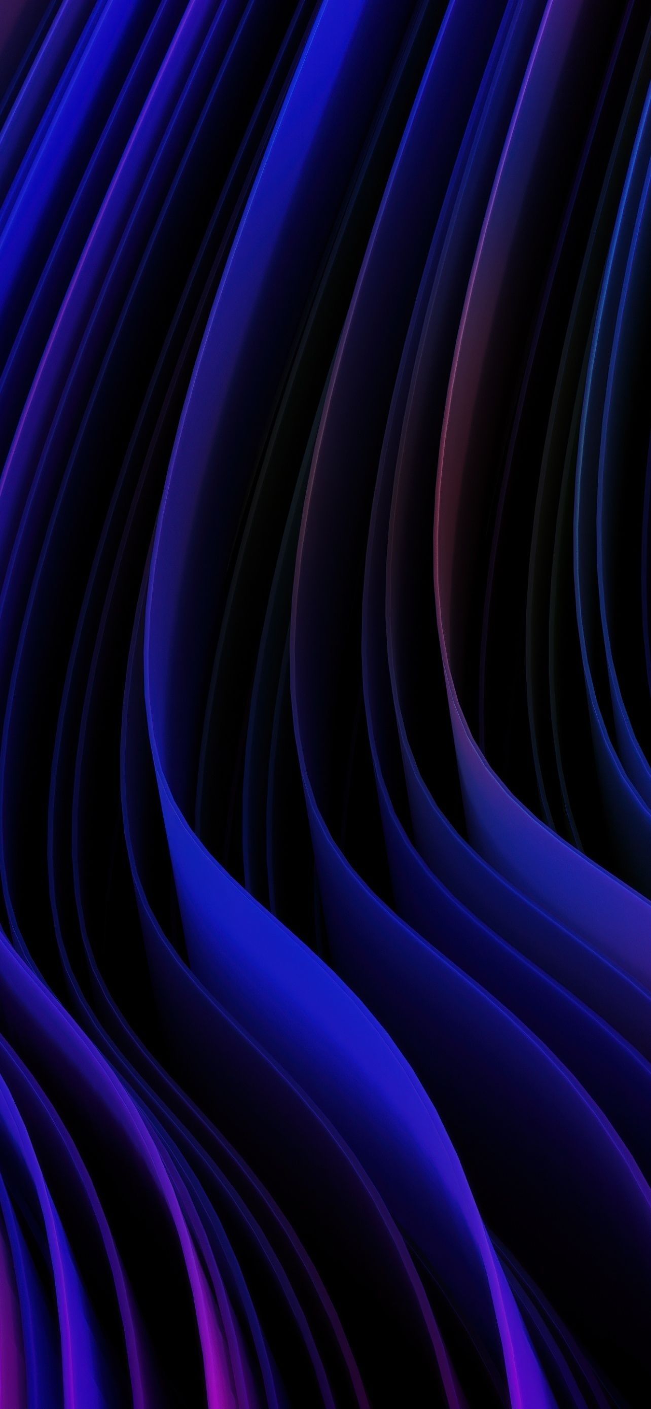 1284x2778 Neon Abstract Waves