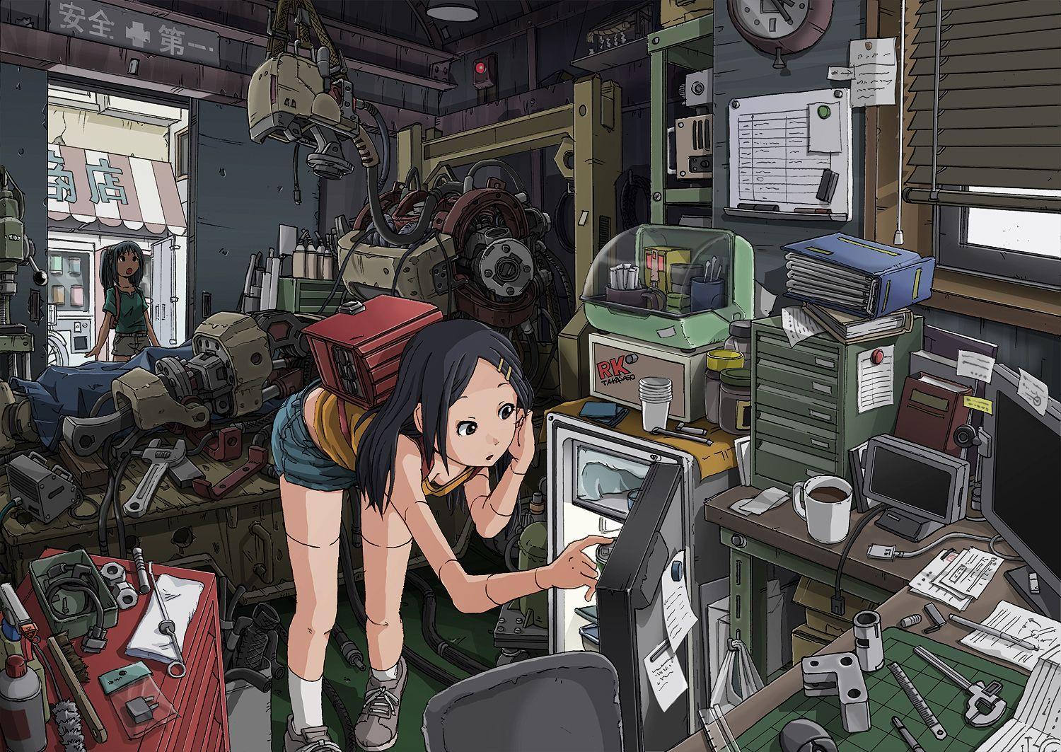 1500x1063 Anime Girls Room wallpaper. Arte