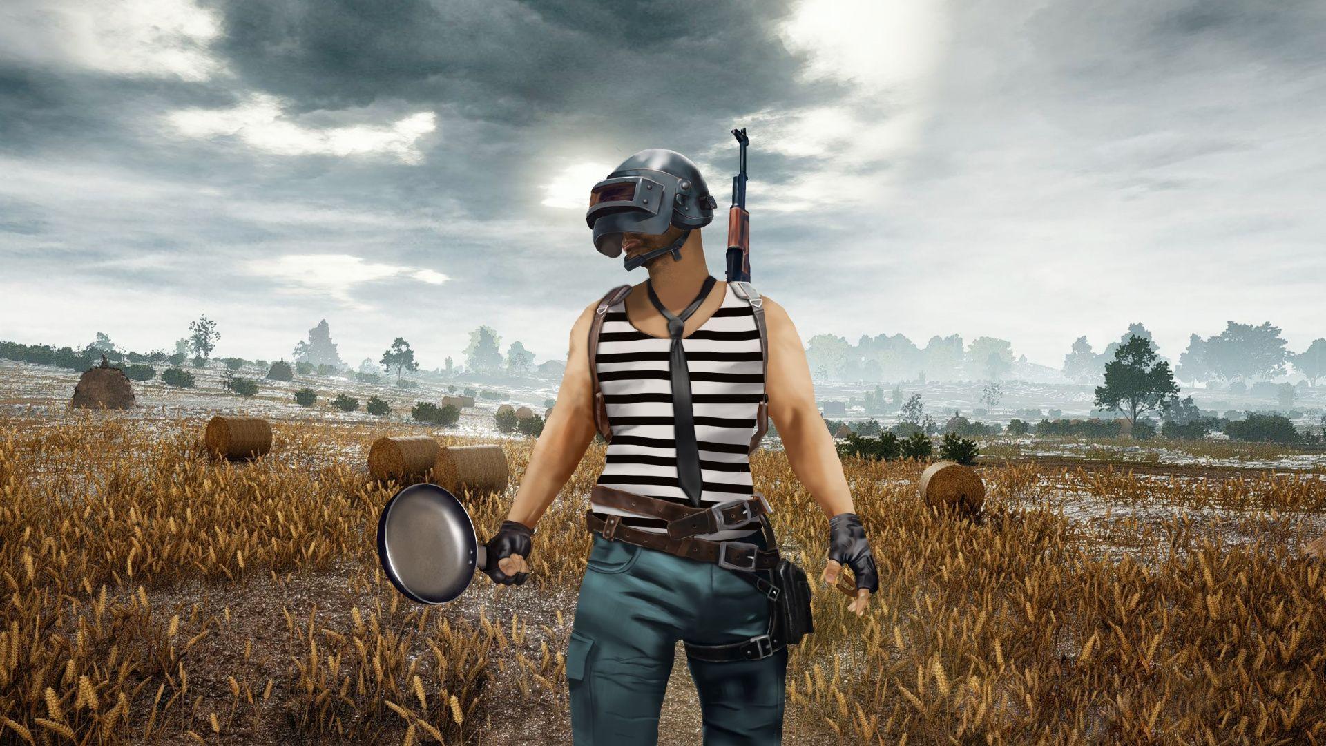 1920x1080 Download 1920x1080 wallpaper pubg, helmet guy, the pan player