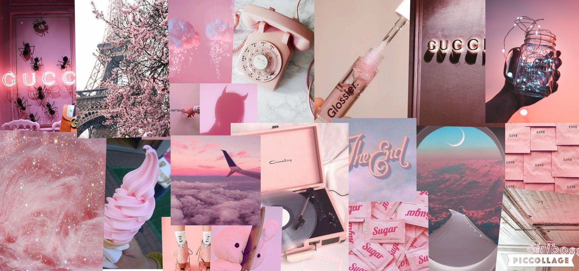 Pink Collage Wallpapers Top Free Pink Collage Backgrounds Wallpaperaccess