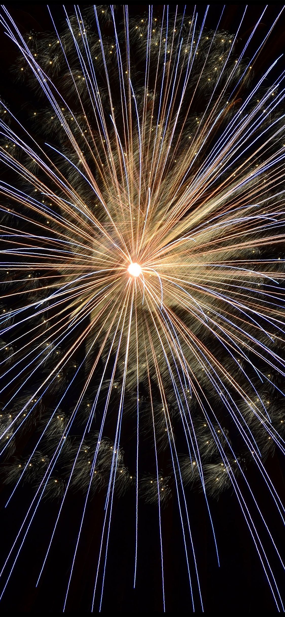 1125x2436 iPhone X wallpaper. happy new year firework sky party dark