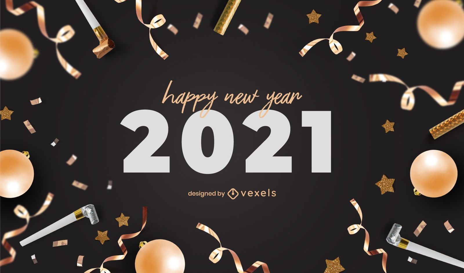 1600x941 New Year 2021 Party Background Design Vector Download