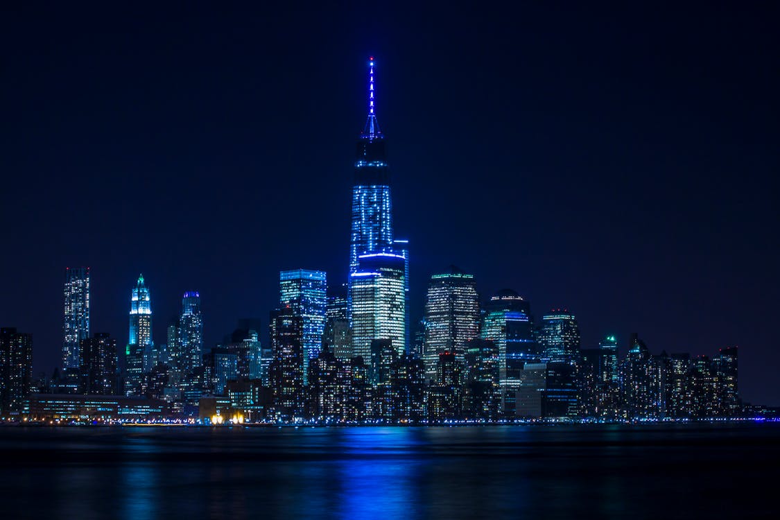 1125x750 Buildings With Blue Light · Free