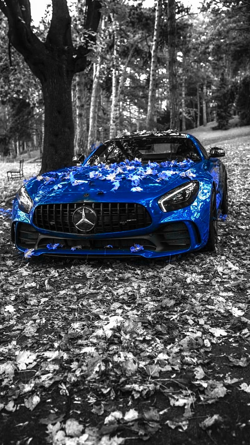 800x1422 Mercedes, benz, blue, HD phone wallpaper
