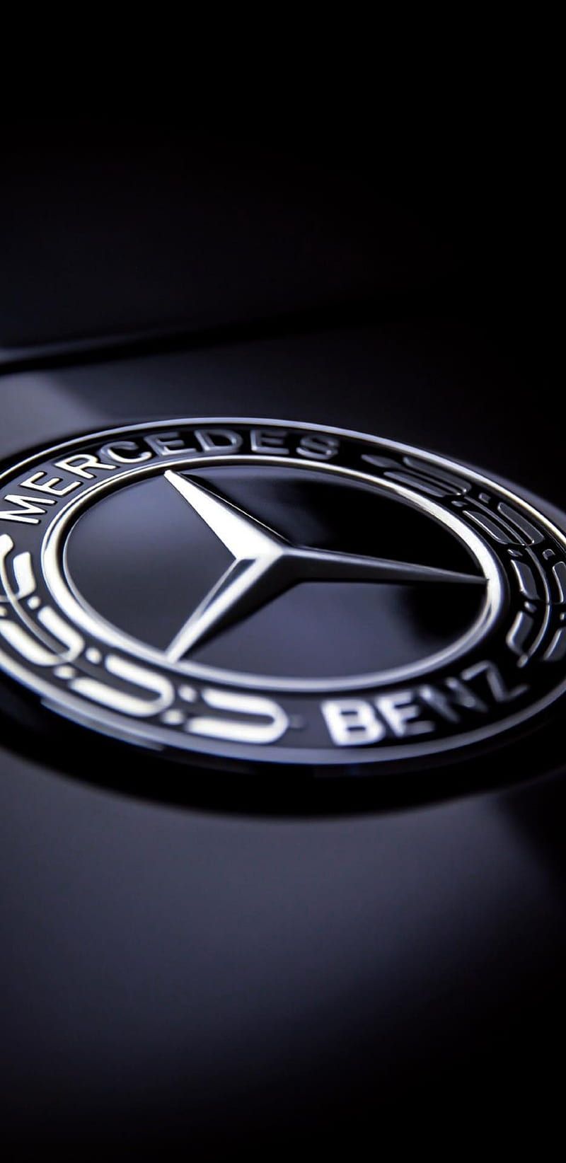 800x1644 Mercedes Benz logo, amg, black, car luxury, premium, sport, HD phone wallpaper